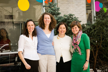 a group of four women