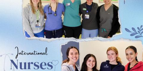 a collage of nurses